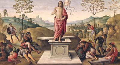 Die Auferstehung Christi, aus dem Kloster San Pietro, Perugia, 1496-98 von Pietro Perugino